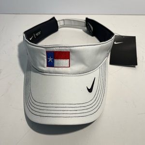 Nike Golf Swoosh Visor with TEXAS Flag Mens Adjustable Cap New - White